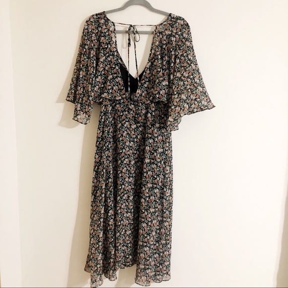 Rebecca Minkoff Ali Floral print midi dress size 8 - Picture 4 of 5